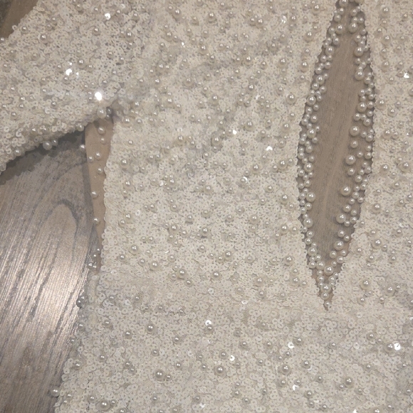 Fashion Nova Sparkling Backless Dress - White - Picture 7 of 16